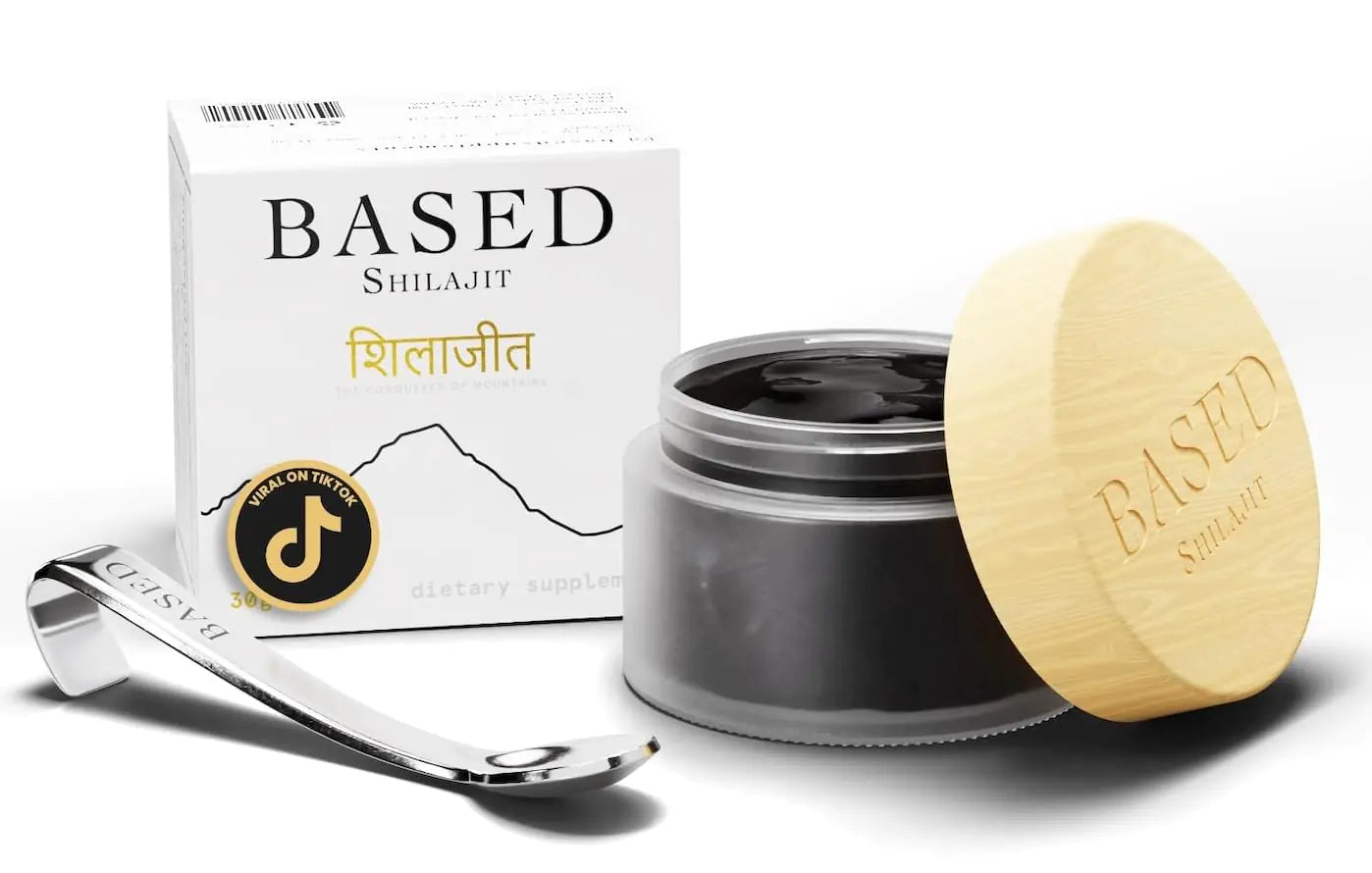 Based Shilajit | Pure Shilajit Resin with Max Potency Energy & Immune Support for Men and Women | Rich in Fulvic Acid and 85+ Trace Minerals 60 Servings