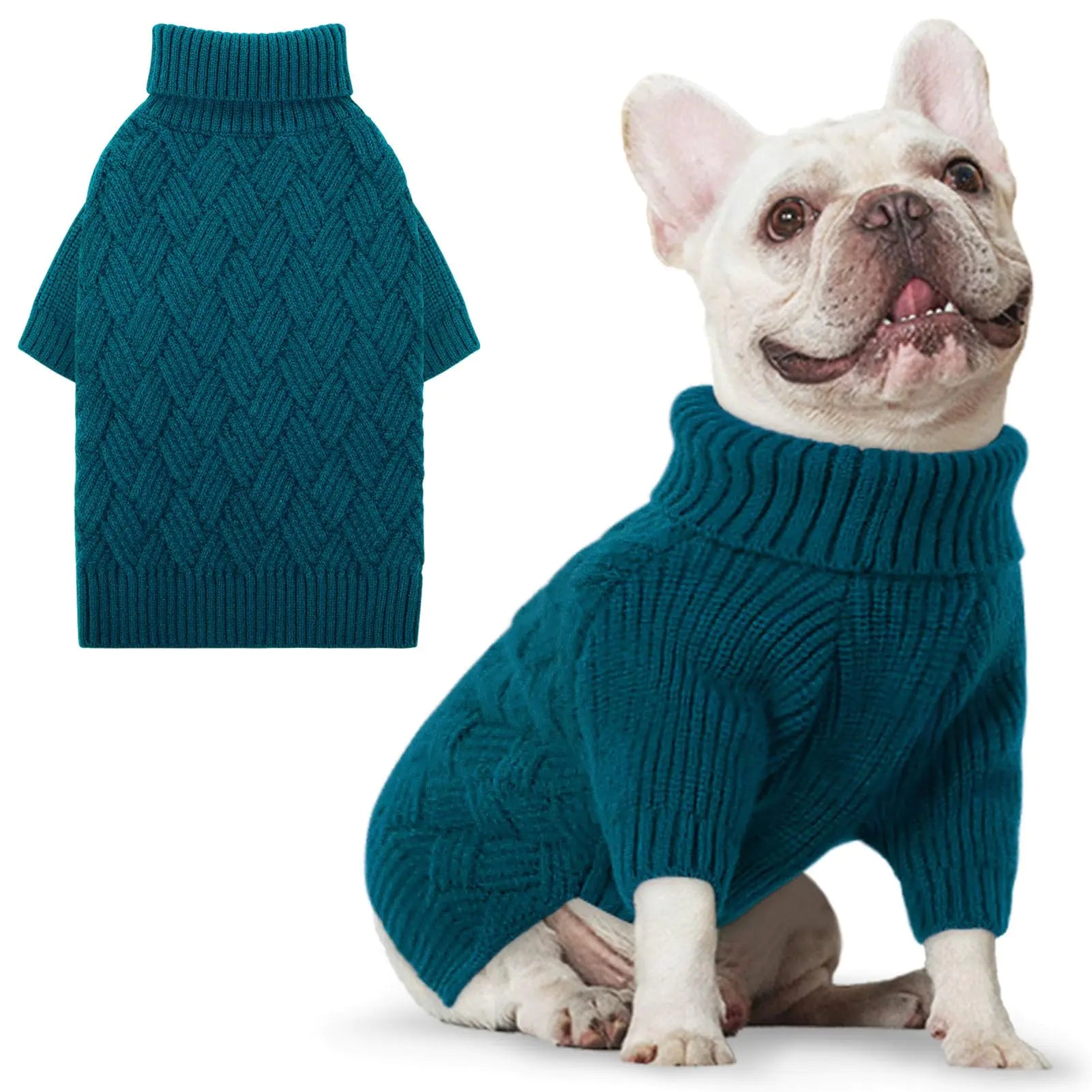 AOFITEE Small Dog Sweater XS Dog Sweater Warm Dog Halloween Sweater Dog Winter Sweater for Small Dogs Girl Boy Turtleneck Thick Puppy Sweater Female Male for Yorkie Chihuahua (XSmall)
