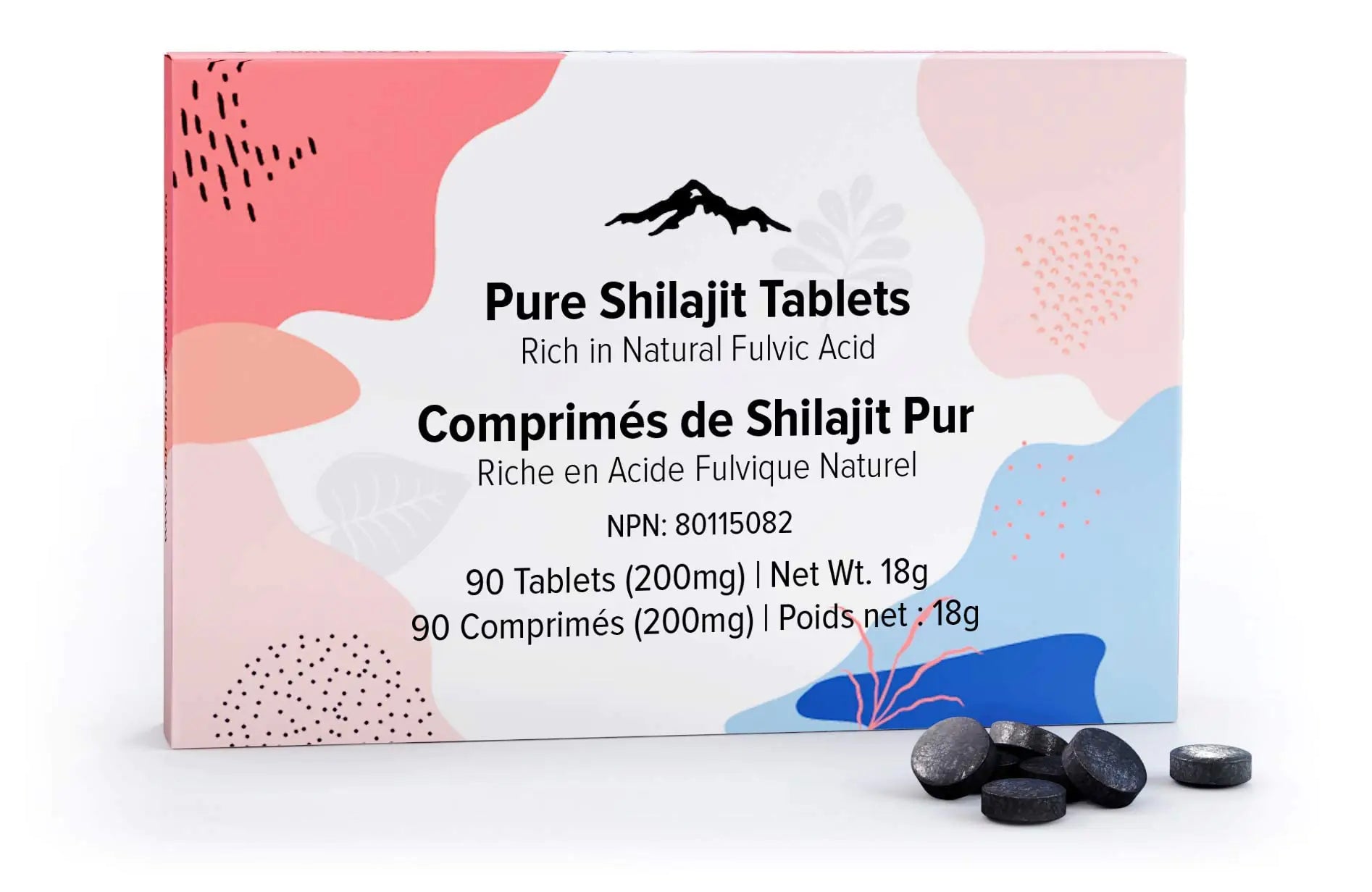 Pure Shilajit Tablets 90ct. (200mg Each) - Plant Derived Fulvic Minerals for Metabolism and Immune System Support