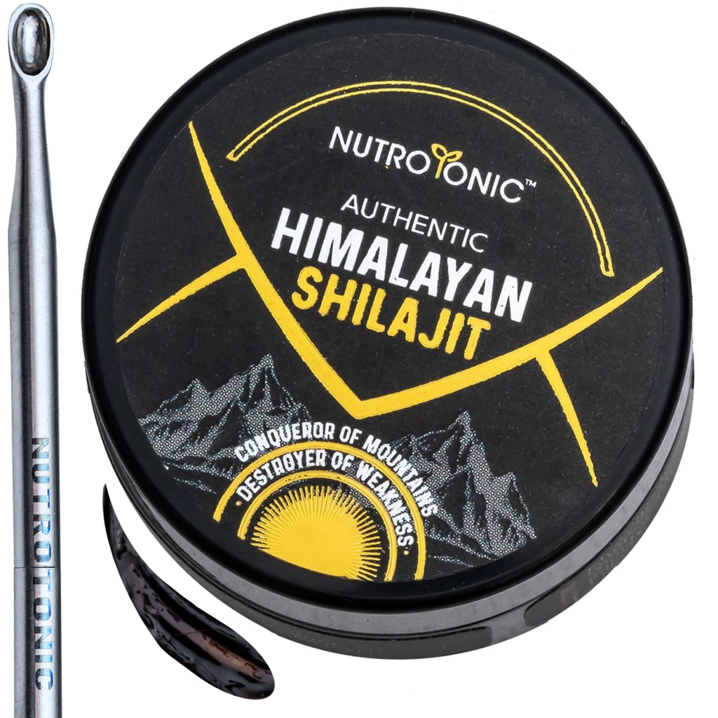 NutroTonic® Authentic Himalayan SHILAJIT® | Wild Crafted +17000 FT | 40X Nanofiltered & Sun Dried | Brain Heart Cellular Health | 3rd Paty Lab Tested | Fulvic & Humic Acid | 5G Resin