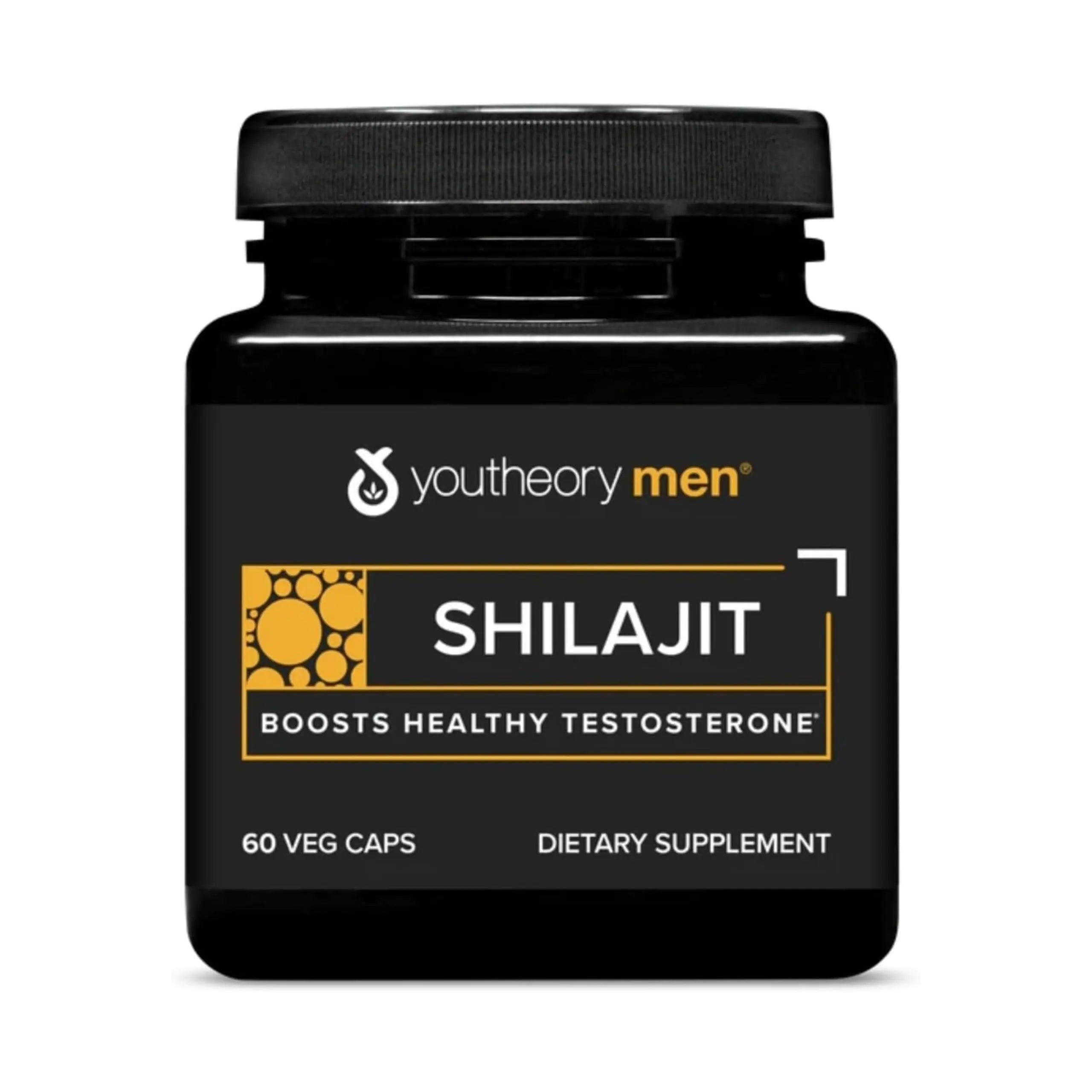 Youtheory Mens Shilajit - 250 mg Shilajit Capsules - Energy Supplement - Supports Stamina & Endurance* - Gluten Dairy & Soy Free - 60 Veg Capsules