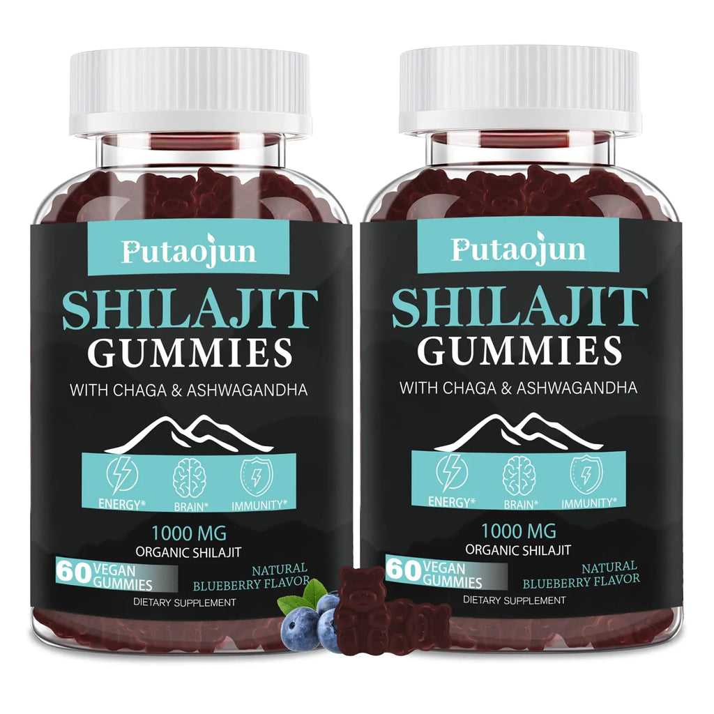 Shilajit Gummies for man & woman. Himalayan Shilajit or Shilajit Supplement. 3rd Party Tested.1000mg Pure Shilajit 200mg Ashwagandha 200mg Chaga100mg Ginseng100mg Saw Palmatto 60mg Black Seed Oil