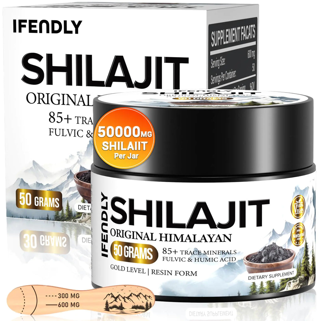 Shilajit Resin Shilajit for Men & Women Shilajit Pure Himalayan Organic - 600mg Potency Gold Grade with 85+ Trace Minerals Fulvic & Humic Acid for Stamina Immunity & Strength 83 Servings (50g)