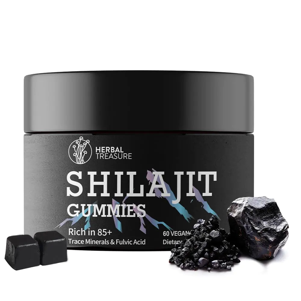 WL Herbal Treasure Shilajit Gummies Himalayan Shilajit Gummies Shilajit for Men Pure Shilajit Gummies for Immune Support & Overall Health Vegan Shilajit for Men Gummies with No Fillers 60 Count
